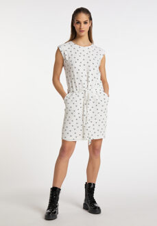 MYMO Jurk Nolie Dames wolwit Gebroken wit - S