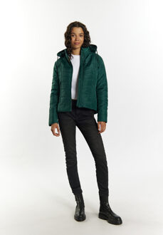 MYMO Licht gewatteerd jack Dames donkergroen - maat M