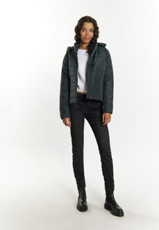 MYMO Licht gewatteerd jack Dames Houtskool - maat S Donkergrijs