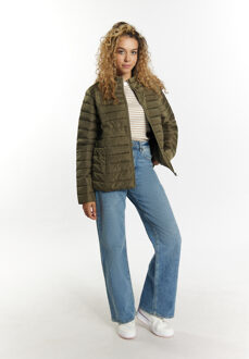 MYMO Licht gewatteerd jack Dames militaire olijf - XS