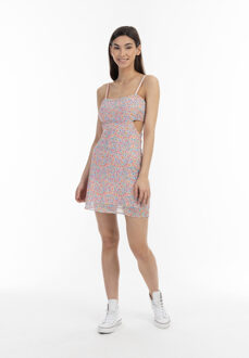 MYMO Mini-jurk Dames Blauw Veelkleurig - XS