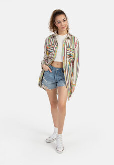 MYMO Overhemd blouse jurk Dames Veelkleurig Inca-patroon - S