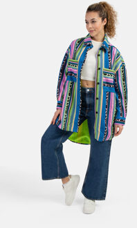 MYMO Overhemd jasje Dames Veelkleurig neongroen - S