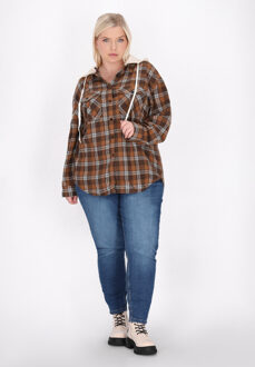 MYMO Plussize jasje vrouwen bruin - maat 3XL