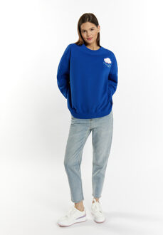 MYMO Sweatshirt met applicatie Dames koningsblauw