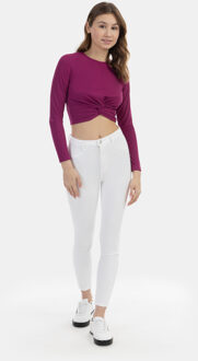 MYMO Topje met lange mouwen Dames fuchsia - M/L