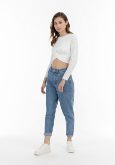 MYMO Topje met lange mouwen Dames wit - M/L