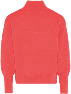 MYMO Trui met bloemenborduursel Dames koraal