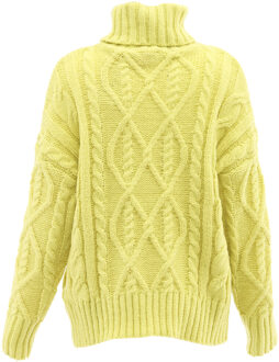 MYMO Trui met coltrui Dames kalk Limoengroen - XL/2XL