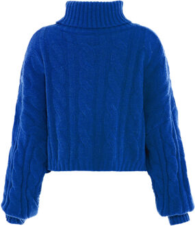 MYMO Trui met coltrui Dames KONING BLAUW