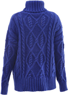 MYMO Trui met coltrui Dames KONING BLAUW