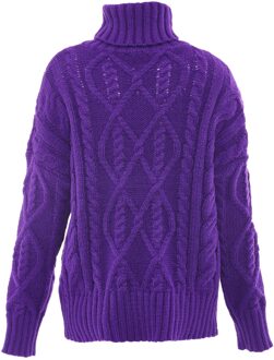 MYMO Trui met coltrui Dames paars Lila