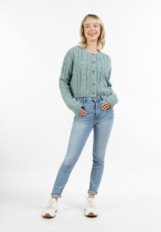 MYMO Vest Blonda Dames Blauwe muntmelange - maat Mint