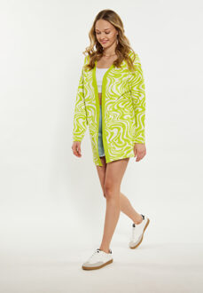 MYMO Vest Dames GEBROKEN WITTE LIMOEN Limoengroen - XS