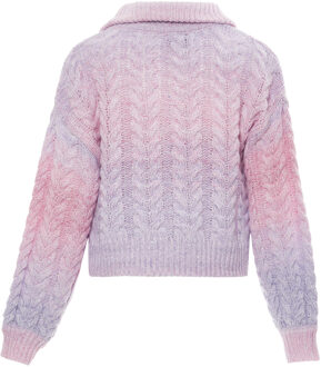 MYMO Vest Dames PAARS GEBROKEN WIT - maat XL/2XL Lila