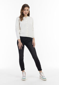 MYMO Vest Dames wolwit Gebroken wit - S