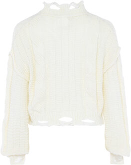 MYMO Vest Dames wolwit Gebroken wit