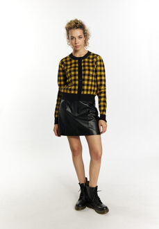 MYMO Vest Dames Zwart Geel - maat L Geel/Zwart