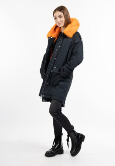 MYMO Winter parka Dames marine oranje Marineblauw