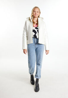 MYMO winterjas Dames wolwit Gebroken wit - M