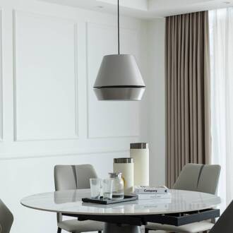 Mynoria hanglamp, grijs, aluminium, Ø 35 cm zilvergrijs