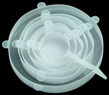 Myp 6 Pcs Voedsel Silicone Stretch Deksels Herbruikbare Luchtdicht Voedsel Covers Wrap Kom Pot Deksel Koken Voedsel Verse Cover Magnetron cover groen 6 stk 1 reeks