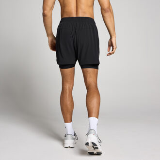 MYPROTEIN MP 2-in-1-trainingsshort met binnenbeenlengte van 13 cm voor heren - Zwart - L