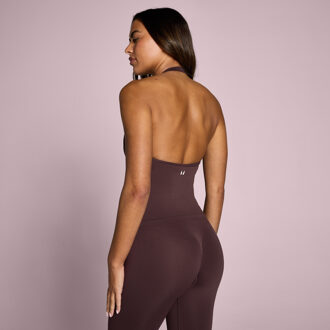 MYPROTEIN MP Dames Tempo Naadloze Halternek Top - Fudge - XL Bruin