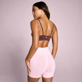 MYPROTEIN MP Dames Tempo Naadloze Ruched Front Sport-BH - Fudge - S Bruin