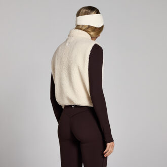 MYPROTEIN MP gecropte bodywarmer van borgstof voor dames - Roomwit - S Groen