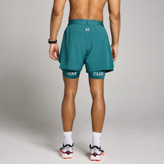 MYPROTEIN MP Heren Hybrid Lichtgewicht 5  2-in-1 Short - Rijk Groenblauw - XL
