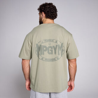 MYPROTEIN MP Men's Origin MPGYM Oversized Graphic T-Shirt - Deep Sage - XS Groen