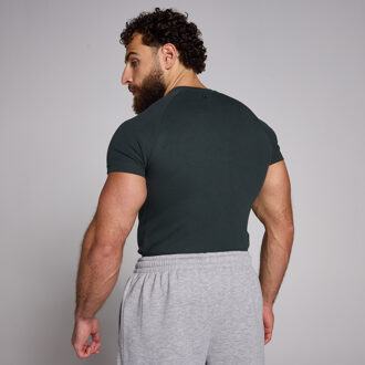 MYPROTEIN MP Origin geribd spieraccentuerend T-shirt voor heren - Verwassen zwart - XL