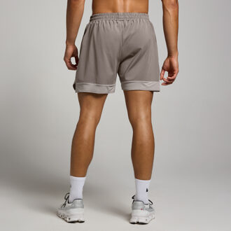 MYPROTEIN MP short met opdruk van pilaar en binnenbeenlengte van 13 cm voor heren  - Truffelbruin  - M Grijs