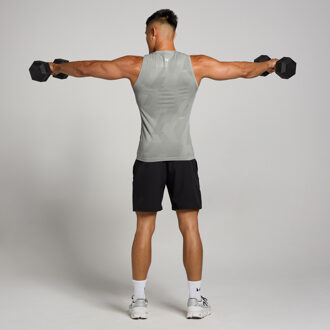 MYPROTEIN MP Tempo naadloos hemd met opdruk van pilaar voor heren - Stormgrijs - M