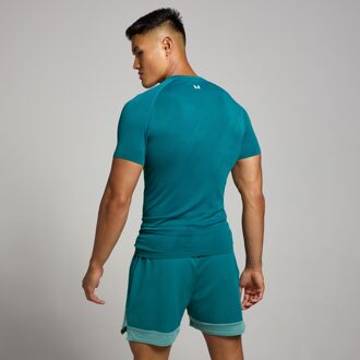 MYPROTEIN MP Tempo naadloos shirt met opdruk van pilaar voor heren - Aquatisch blauwgroen - L