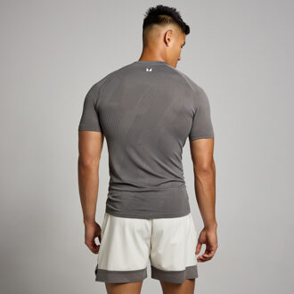 MYPROTEIN MP Tempo naadloos shirt met opdruk van pilaar voor heren - Truffelbruin - XL Grijs