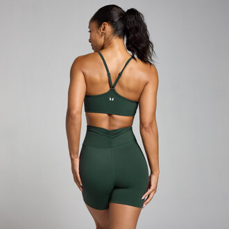 MYPROTEIN MP Tempo sportbeha met geplooide voorzijde - Donkersmaragdgroen - L
