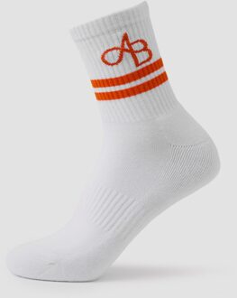 MYPROTEIN MP X Aleksandra middelhoge sokken (verpakking met drie stuks) - Koffiebruin / Mandarijn - UK 2-5