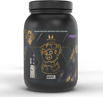 MYPROTEIN Origin Protein – Iron Man – Red velvet-taart | MARVEL - 25servings - MARVEL Thanos - Blueberry Muffin