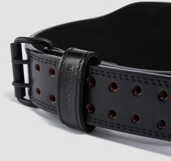 MYPROTEIN premium lederen halterriem - Zwart - Small (23-32 Inch)