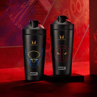 MYPROTEIN Wolverine shaker van gerecycled metaal - Zwart