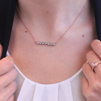 Myriad Birthe Stone-hangers - roségoud en kristal