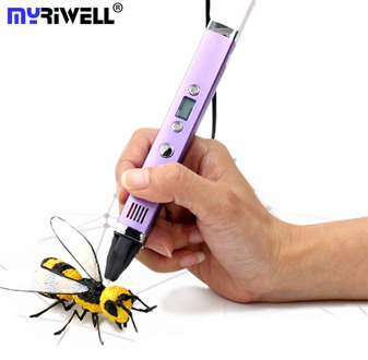 Myriwell LED Screen 3D Pen ABS/PLA/PCL 1.75mm Filament USB Charging 3D Printing Pen Creative Toy Gift For Kids Design