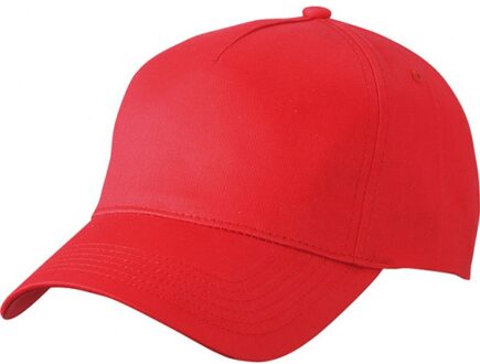 Myrtle Beach 10x 5 panel baseball petten rood - Baseball caps voor dames/heren - Team petjes