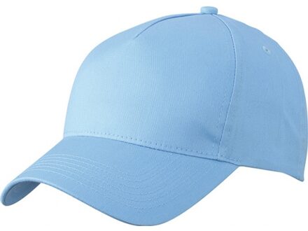 Myrtle Beach 2x stuks 5-panel baseball petjes /caps in de kleur lichtblauw voor volwassenen - Voordelige lichtblauwe caps