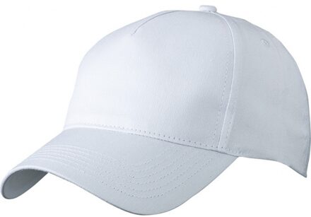 Myrtle Beach 2x stuks 5-panel baseball petjes/caps in de kleur wit voor volwassenen - voordelige witte caps