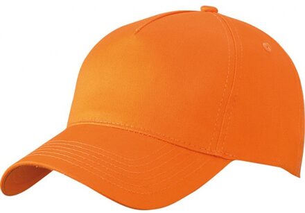 Myrtle Beach 5x stuks 5-panel baseball petjes /caps in de kleur oranje