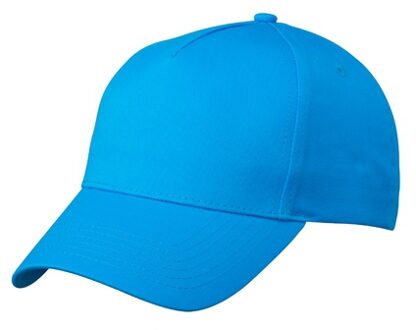 Myrtle Beach Baseball pet/cap 5 panels - 2x stuks - turquoise blauw - volwassenen - Voordelige caps - katoen