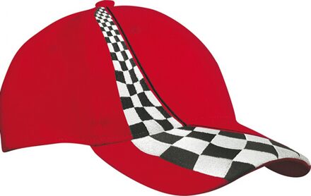 Myrtle Beach Baseballcap pet in race coureur thema print - 4x - rood - volwassenen - Formule 1